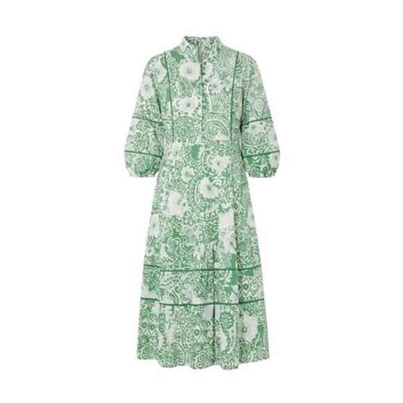 HYACINTH HOUSE Green and White Floral Hillsborough Midi Dress Size XL NWT - Picture 8 of 8